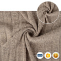 En gros textiles polyester vêtement jersey pull en tricot marron tissu